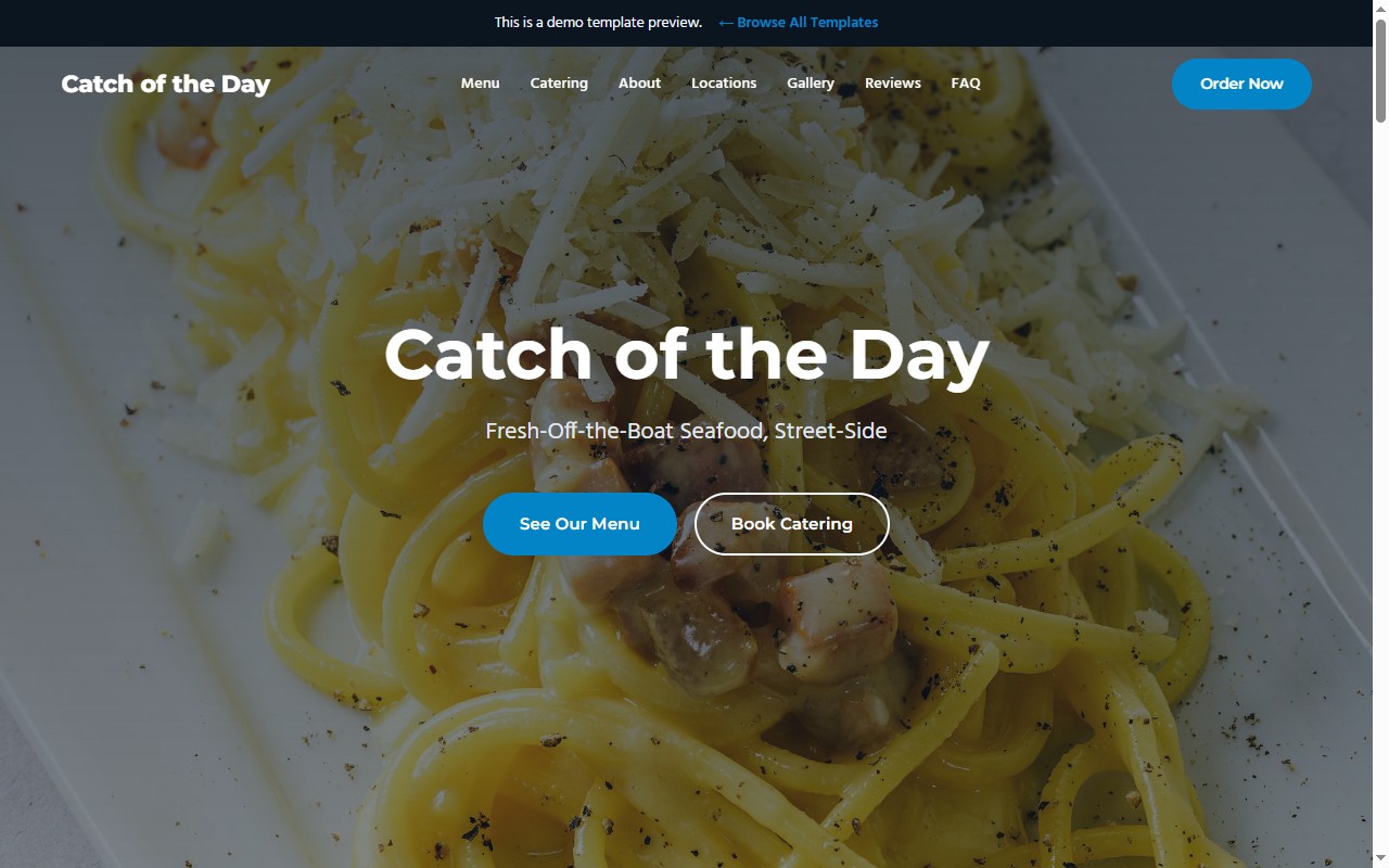 Catch of the Day — seafood food truck website template